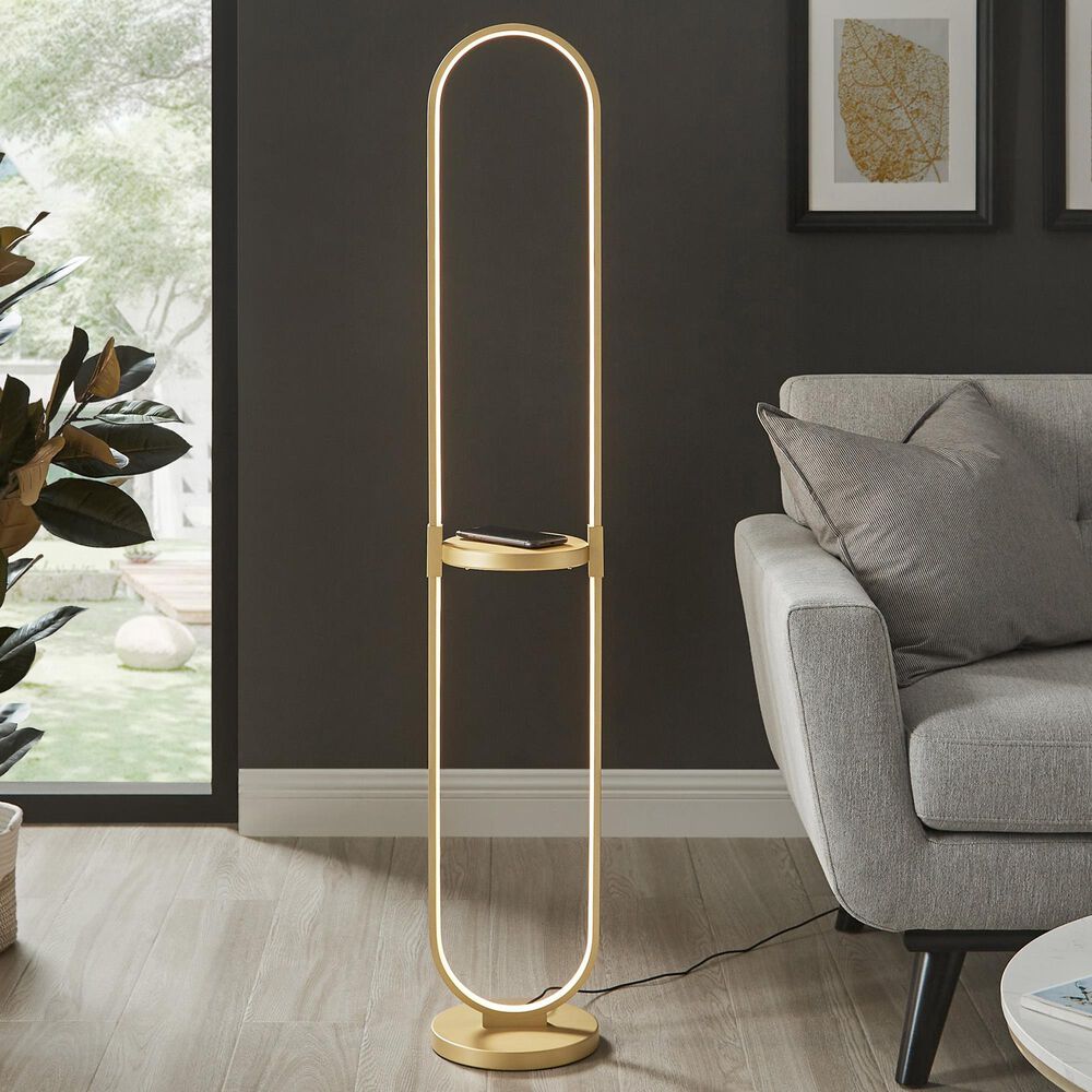 Lite Source Dysis LED Floor Lamp in Gold, , large