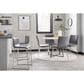 Lumisource Mara Counter Stool with Grey Cushion in Stainless Steel (Set of 2), , large
