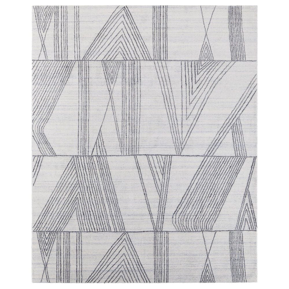 Feizy Whitton 4" x 6" Ivory and Black Area Rug, , large