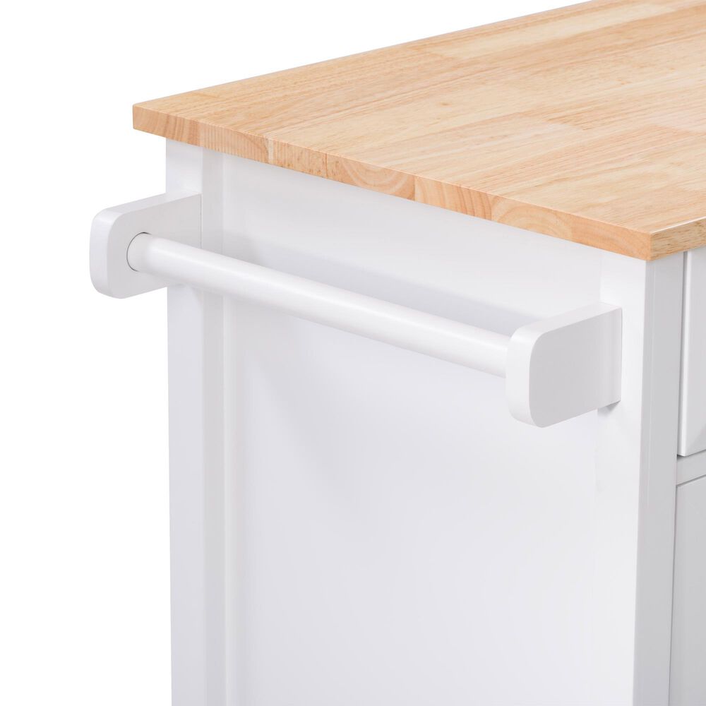 CorLiving Sage 2 Shelves Kitchen Cart in White, , large