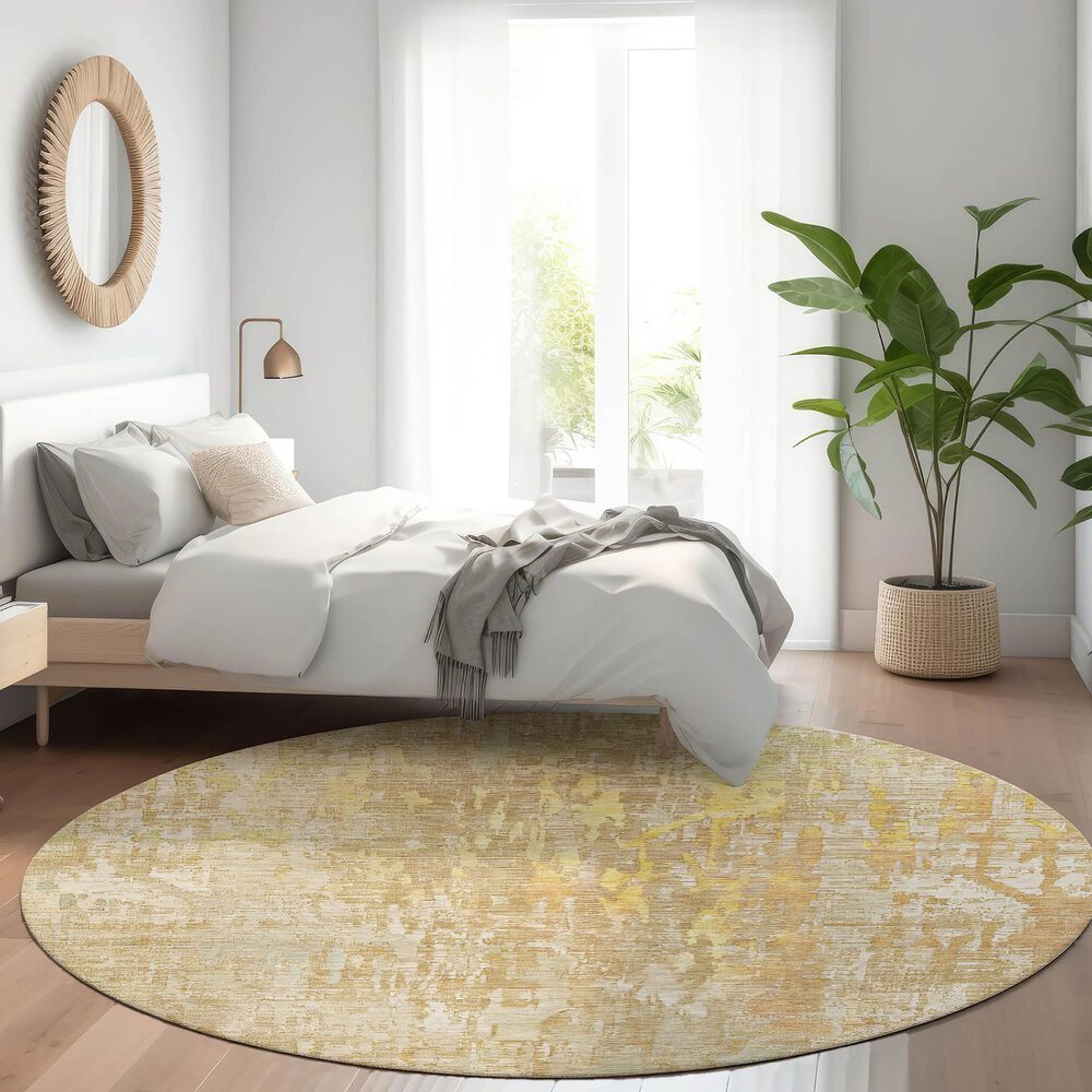 Dalyn Rug Company Kochi KC8 Khaki 8&#39; Round Area Rug, , large