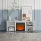 Noviland 59" Fireplace TV Stand in Solid White, , large