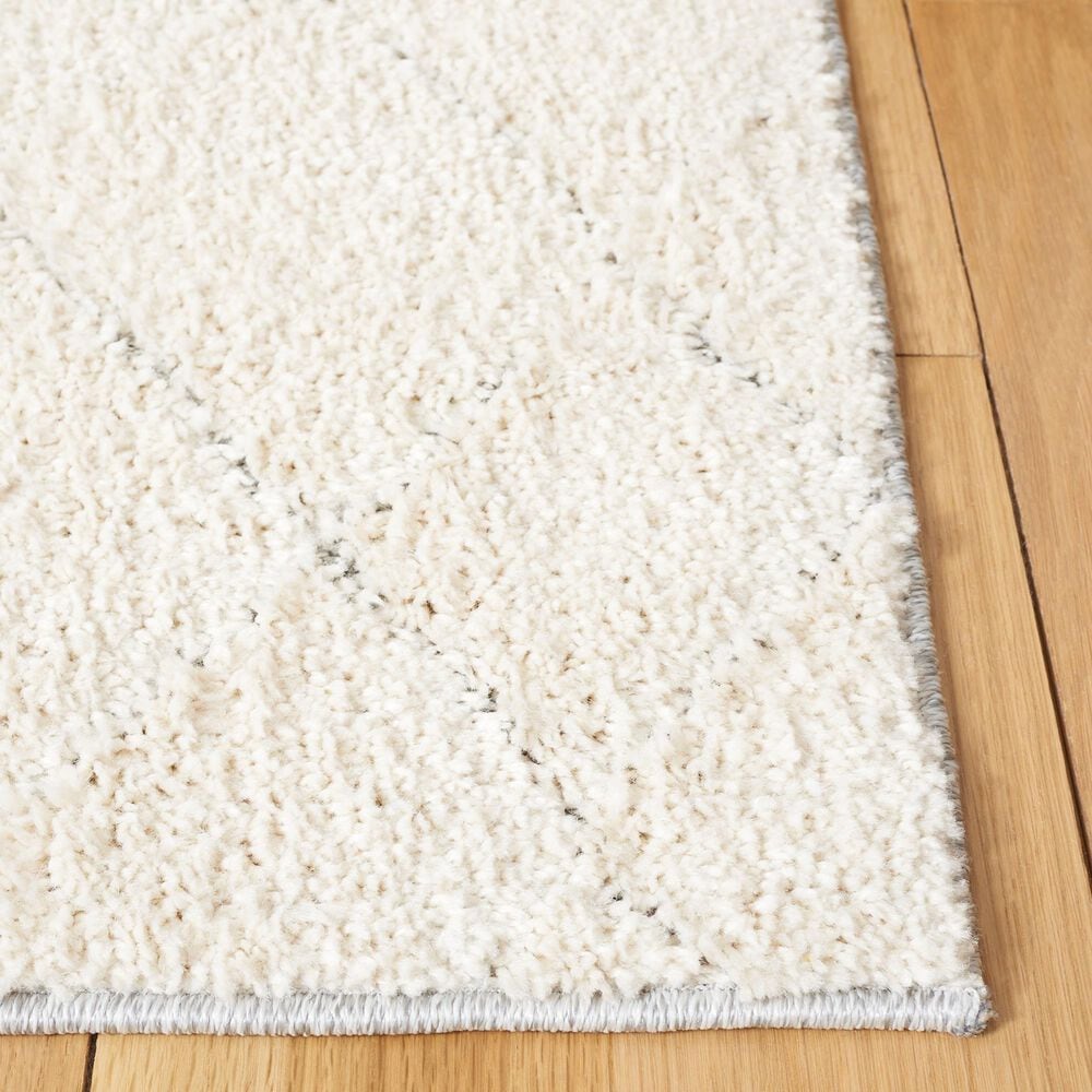 Safavieh Martha Stewart Lucia Shag MSR0727F 2&#39;6&quot; x 3&#39;9&quot; Light Grey and White Area Rug, , large