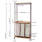 Household Essentials Modern Laundry Center with Wheels in Light Ash, , large