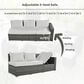 HOMLUX 6-Piece Outdoor Conversation Set with Storage Box in Beige, , large