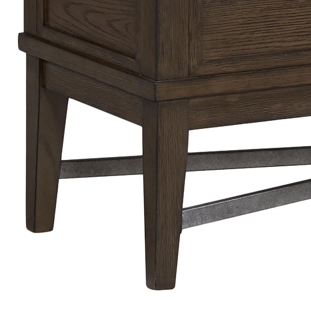 Hawthorne Furniture Preston 52&quot; Storage Bench in Weathered Vintage Oak, , large