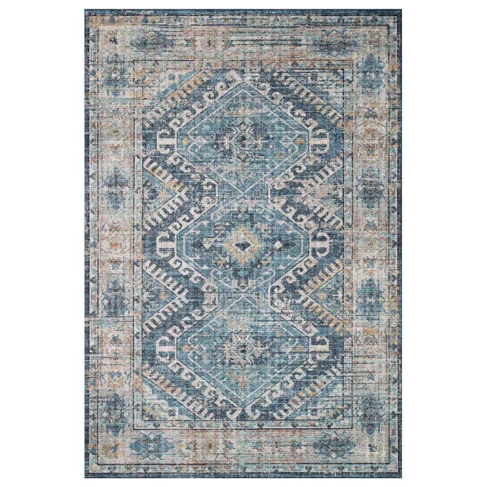 Loloi II Skye SKY-03 9" x 12" Denim and Natural Area Rug, , large