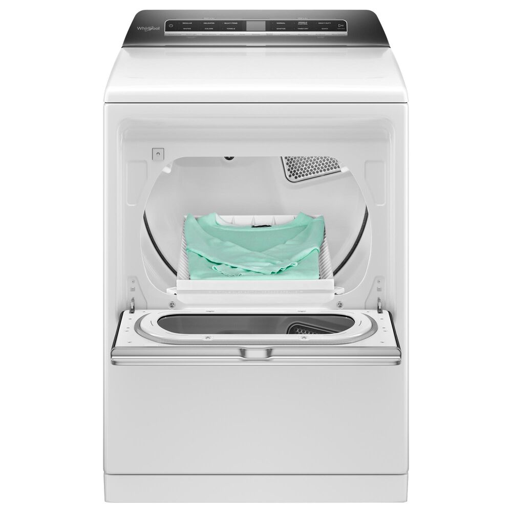 Whirlpool 7.4 Cu. Ft. Top Load Electric Dryer with Steam in White, , large