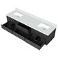 Lexora Home Castor 80" Double Bathroom Vanity in Black with 2 cm White Cultured Marble Top and Rectangular Sinks, , large