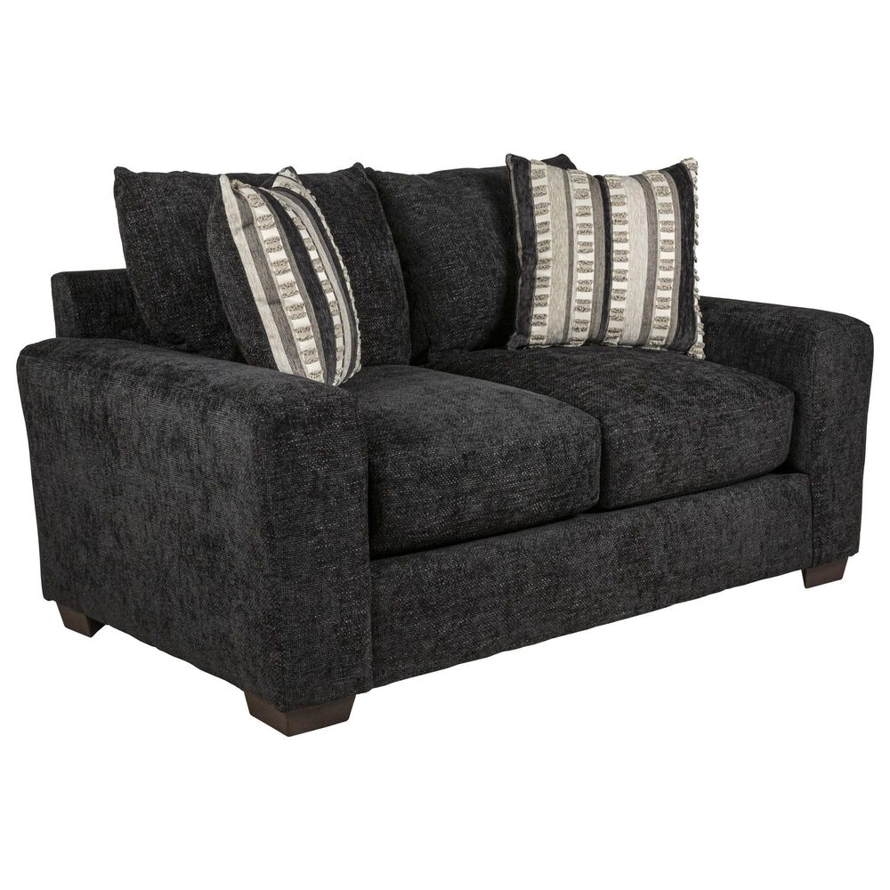 Northwestern Zazie Stationary Loveseat in Onyx, , large