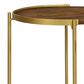 Pacific Landing Malka 2-Piece Round Nesting Table Set in Dark Brown and Gold, , large