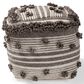 Baxton Studio Eligah Pouf in Ivory and Brown, , large