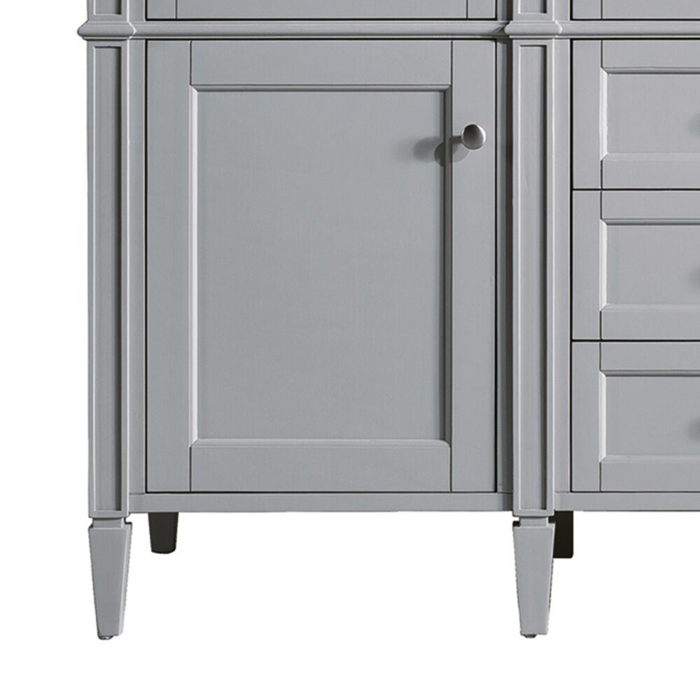 James Martin Vanities Brittany 60&quot; Double Bathroom Vanity in Urban Gray with 3 cm Lime Delight Quartz Top and Rectangular Sinks, , large