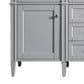James Martin Vanities Brittany 60" Double Bathroom Vanity in Urban Gray with 3 cm Lime Delight Quartz Top and Rectangular Sinks, , large