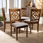 Baxton Studio Lylah Dining Chair in Grey and Walnut (Set of 4), , large