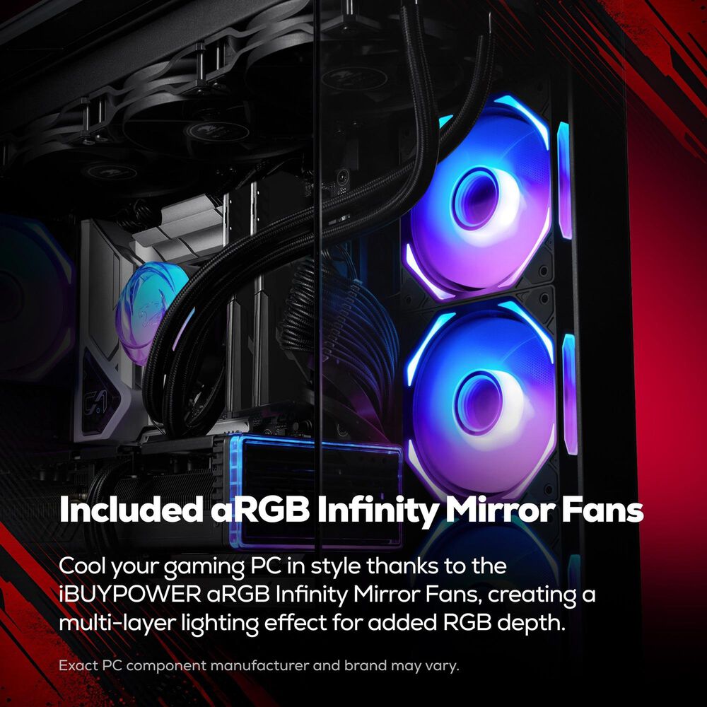 iBUYPOWER Element Pro Gaming Desktop PC | AMD Ryzen 7 9850X3D - 32GB RAM - NVIDIA GeForce RTX 5070 Graphics - 2TB SSD in Black, , large