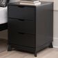 Linon Home Decor Polly 3-Drawer Nightstand in Black, , large