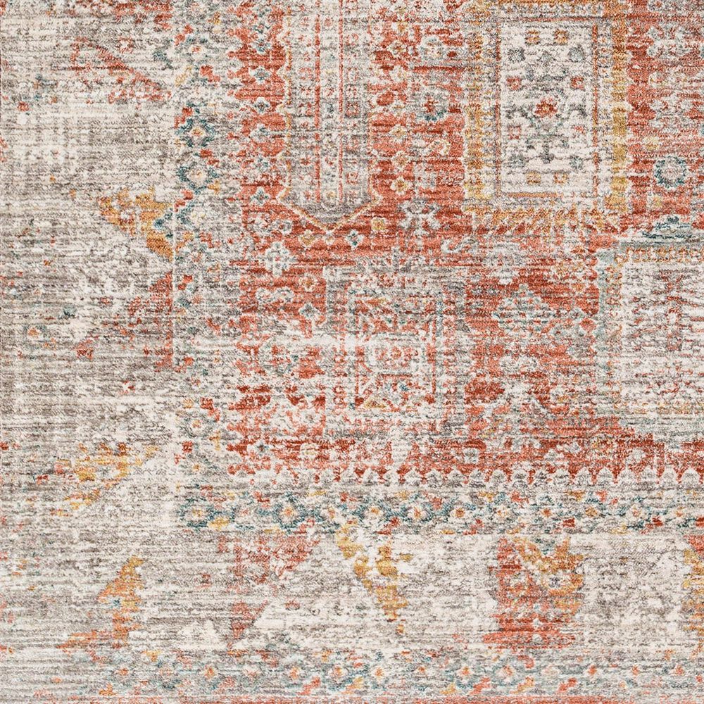 Surya Carlisle CSI2314 2&#39;11&quot; x 10&#39; Brick Red, Off-White, Medium Gray, Olive, Dark Blue and Dark Brown Runner, , large