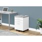 Monarch Specialties 3-Drawer Filling Cabinet in White, Grey and Black, , large