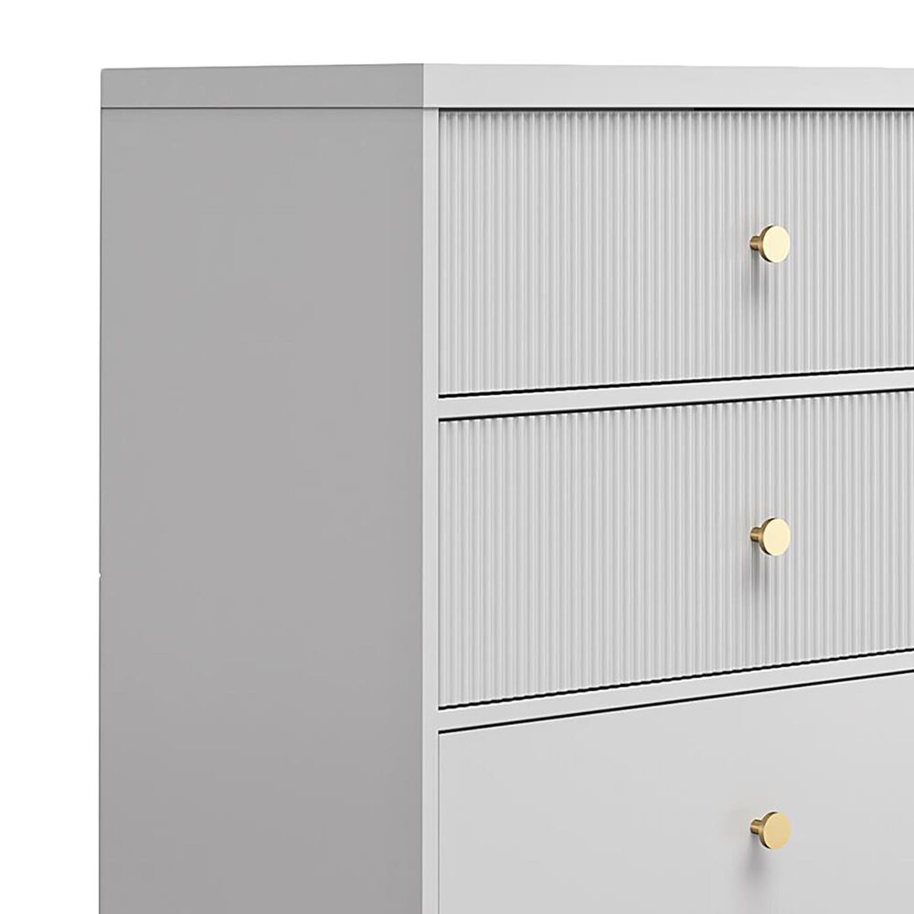 DHP Elizabeth 5-Drawer Chests in Dove Gray, , large