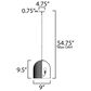 Maxim Lighting Dune 1-Light Pendant in Matte Black, , large