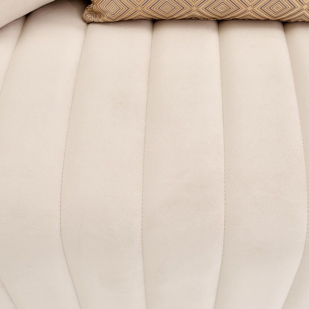 Vista Haus Ariana Stationary Loveseat in Beige Velvet, , large