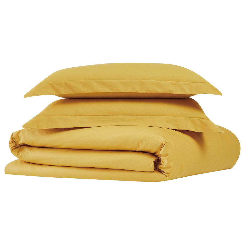 Pem America Classic Cotton 3-Piece Full/Queen Duvet Set in Mustard, , large