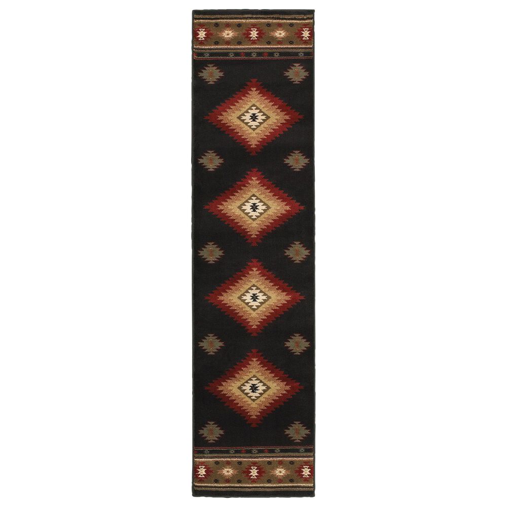 Oriental Weavers Hudson 87G 1"10" x 7"6" Black Runner, , large