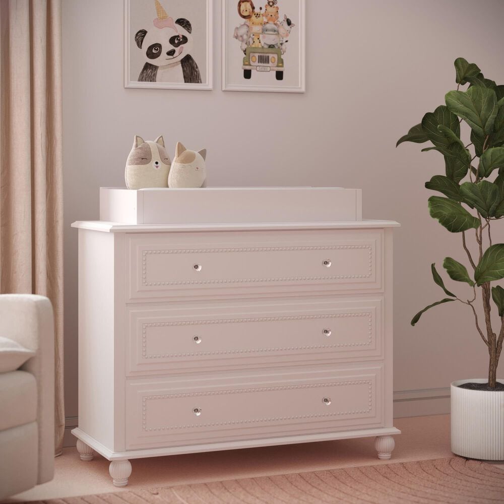 Oxford Baby Briella 3-Drawer Dresser in White, , large