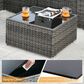 HOMLUX 11-Piece Patio Sectional Set in Black, , large