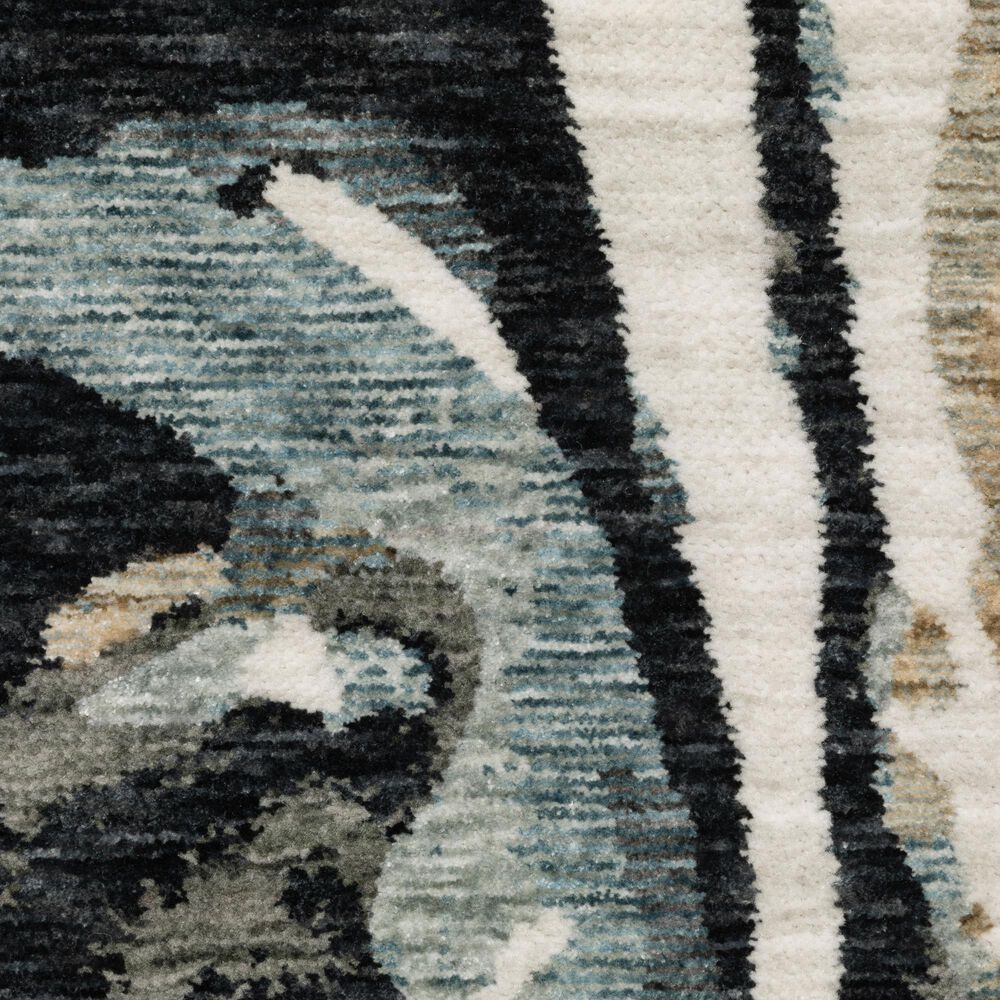 Oriental Weavers Echo ECH07 Blue and Ivory 7&#39;10&quot; x 10&#39;10&quot; Area Rug, , large
