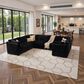 HOMLUX 7-Piece U-Shaped Mod Sectional in Black, , large
