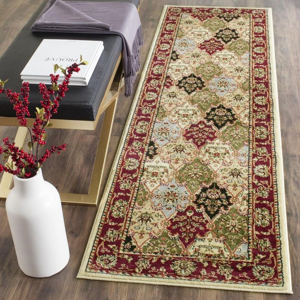 Safavieh Lyndhurst  2&#39;3&quot; x 6&#39; Multicolor and Red Runner, , large