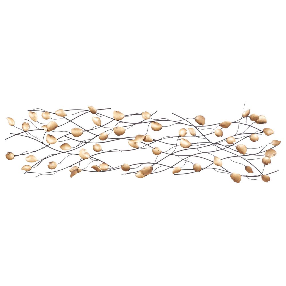 Floral Wall Decor in Gold and Black, , large
