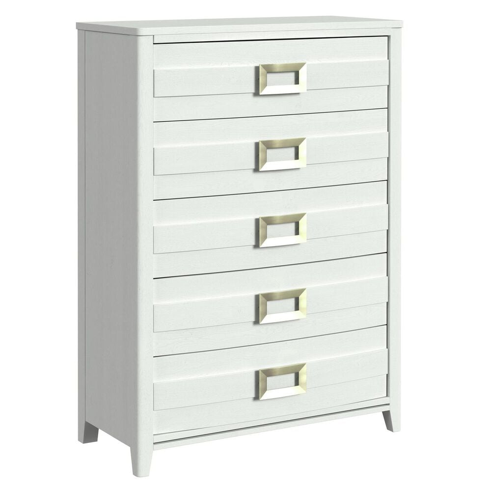 Mayberry Hill Tobias 5-Drawer Chest in White, , large