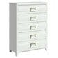 Mayberry Hill Tobias 5-Drawer Chest in White, , large