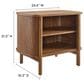 Modway Cadence Open 2 Shelves Nightstand in Walnut, , large