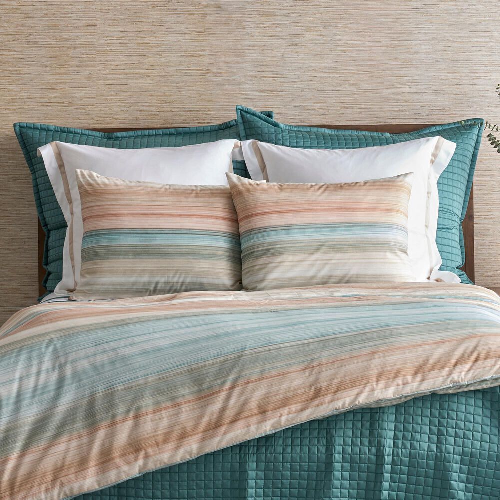 Ann Gish Ready-to-Bed 2.0 Cotton with Trim Euro Sham in White and Pumice, , large