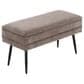 Lumisource Neapolitan Storage Bench with Brown Cushion in Black, , large