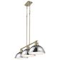 Golden Lighting Duncan 3-Light Pendant with Chrome Shade in Aged Brass, , large