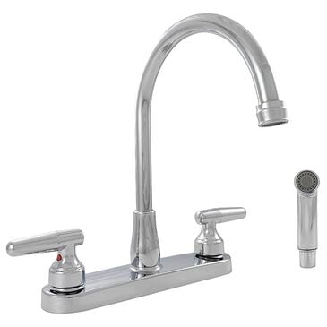MS International 2-Handle Kitchen Faucet with Side Sprayer in Chrome, , large