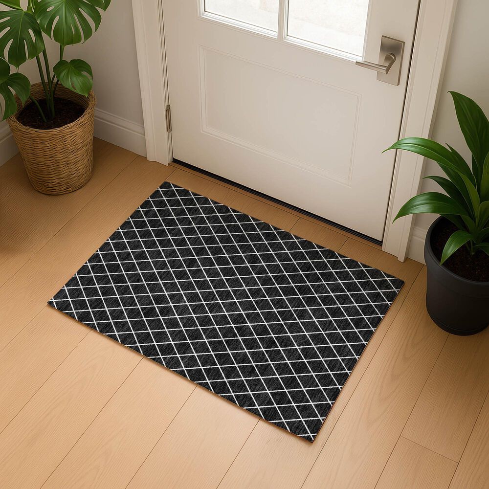 Dalyn Rug Company The Reserve TR15 Black 1&#39;8&quot; x 2&#39;6&quot; Indoor/Outdoor Area Rug, , large