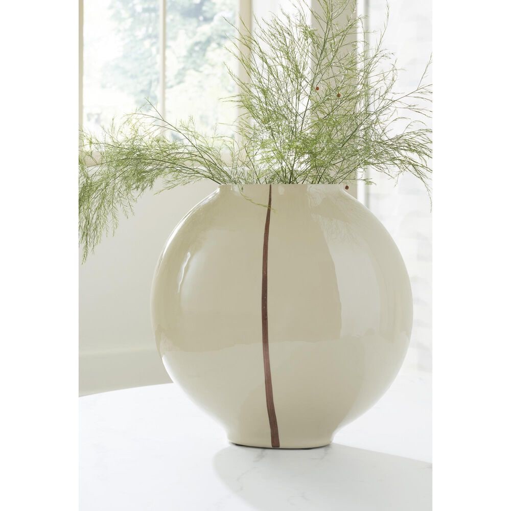 Ashley Sheabourne 12.5&quot; Vase in Cream, , large