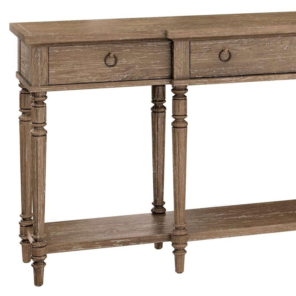 Hekman Chateaux 3-Drawer Sofa Table in Brown, , large