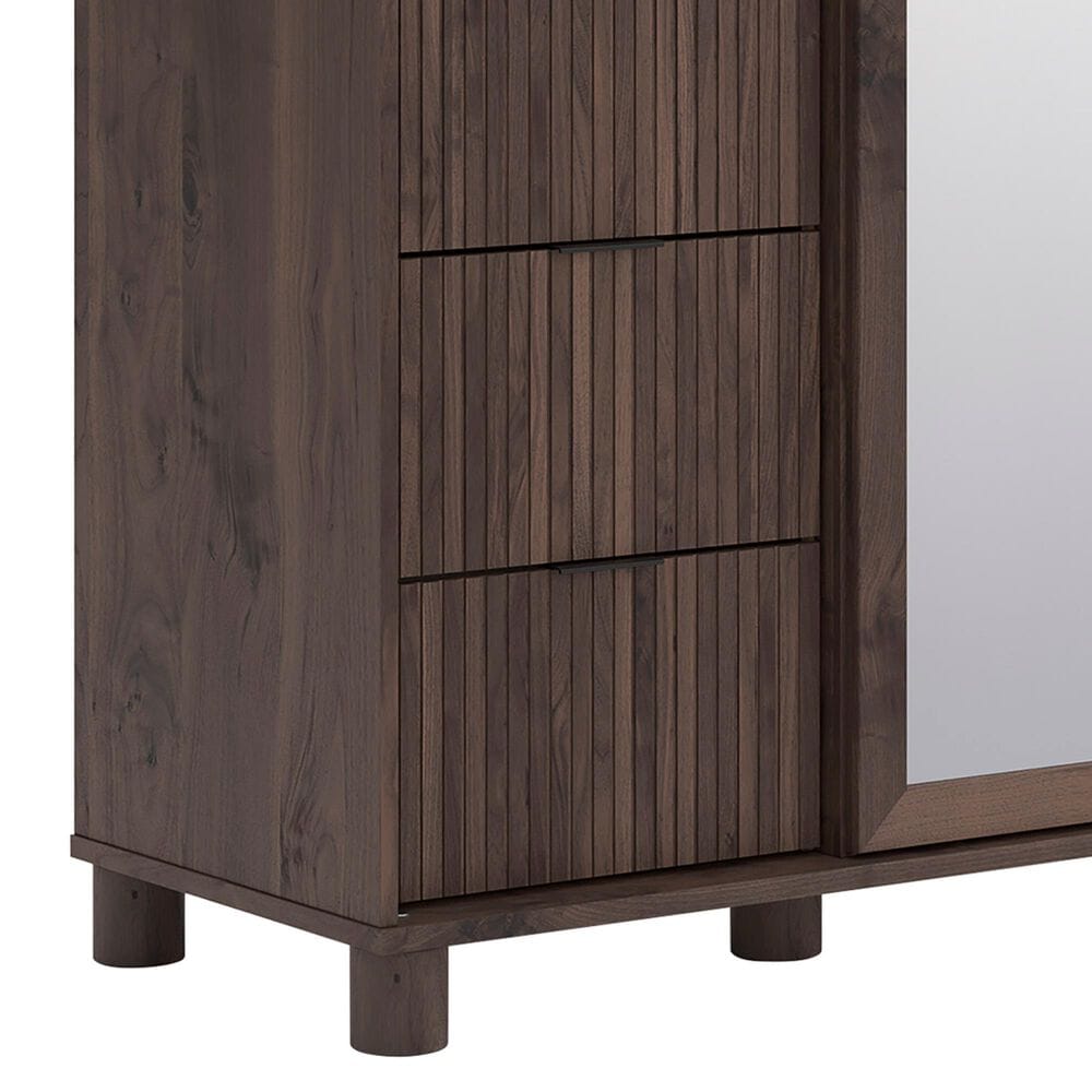 Ashley Pamytta 5-Drawer Dressing Chest in Rich Brown, , large