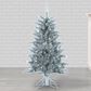 The Gerson Company 4" Pre-Lit Tuscany Tinsel Christmas Tree in Silver, , large