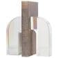 Maple and Jade Arched Geometric Decorative Bookend in Clear (Set of 2), , large