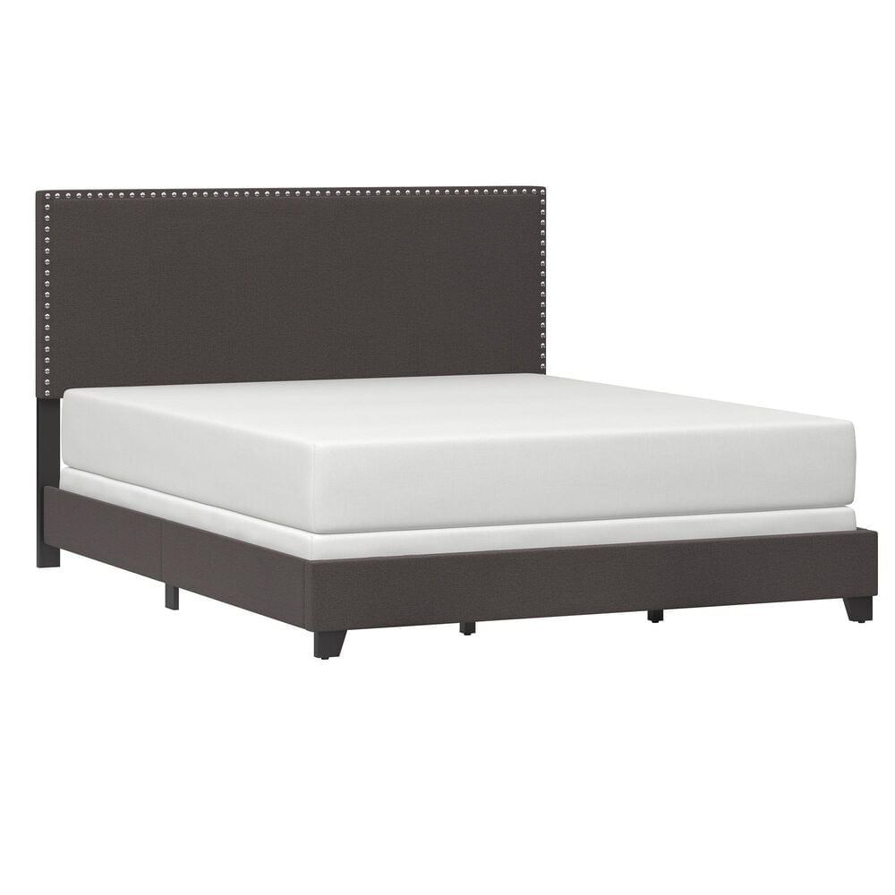 Richlands Furniture Willow Queen Upholstered Panel Bed in Charcoal, , large