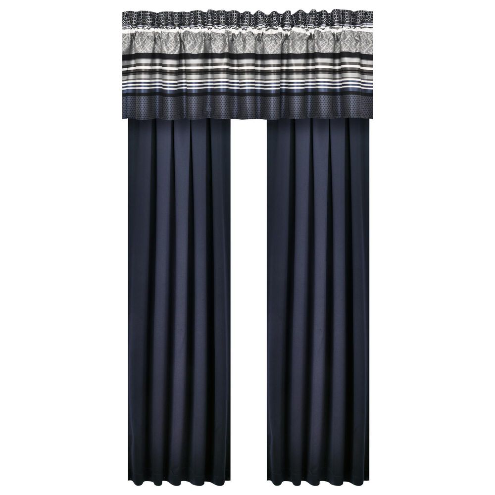 J. Queen New York Carlisle 84&quot; x 50&quot; Window Panel Pair in Indigo Blue, , large
