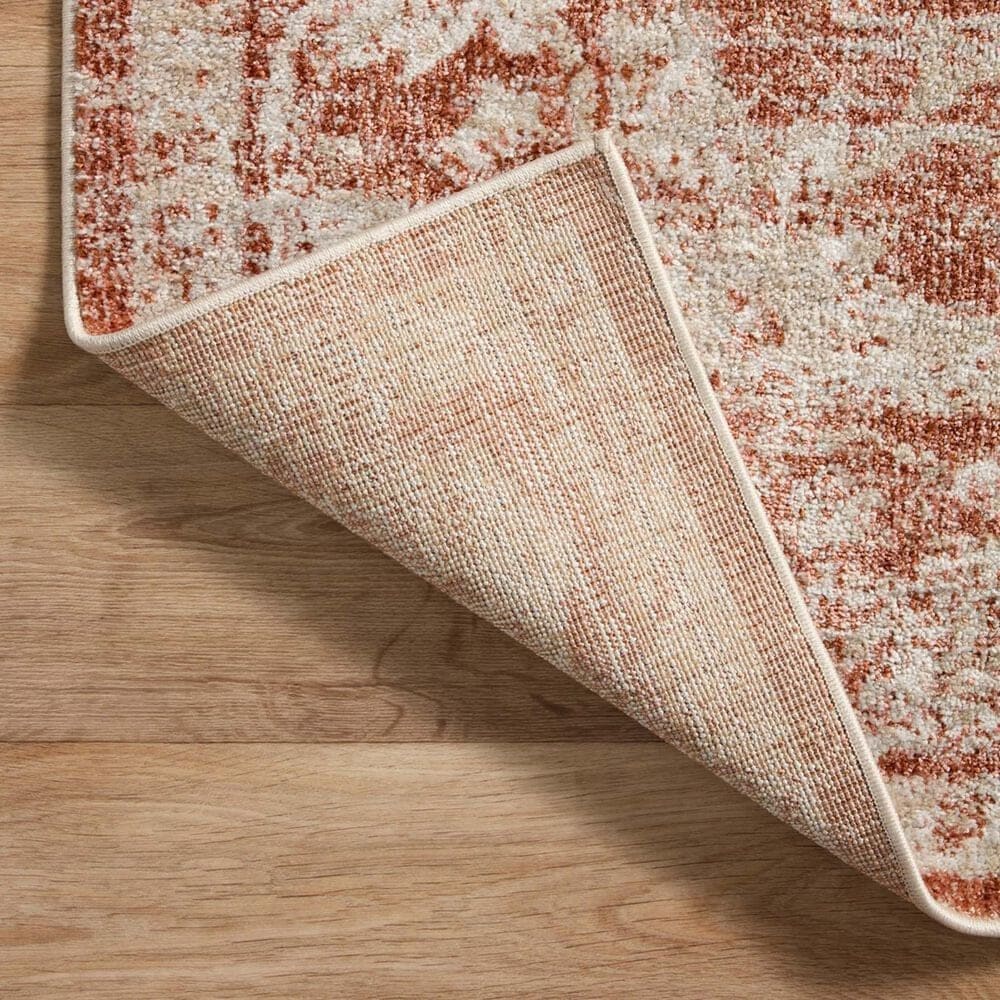 Loloi II Odette 4&#39; x 6&#39; Rust and Ivory Area Rug, , large